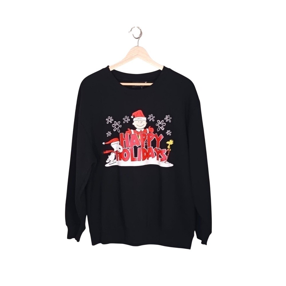 Snoopy Charlie Brown Christmas Sweatshirt Womens 1X NWT Peanuts Holiday